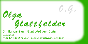 olga glattfelder business card